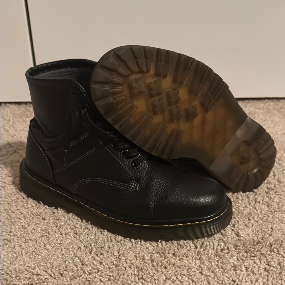 Black Leather Men's Boots